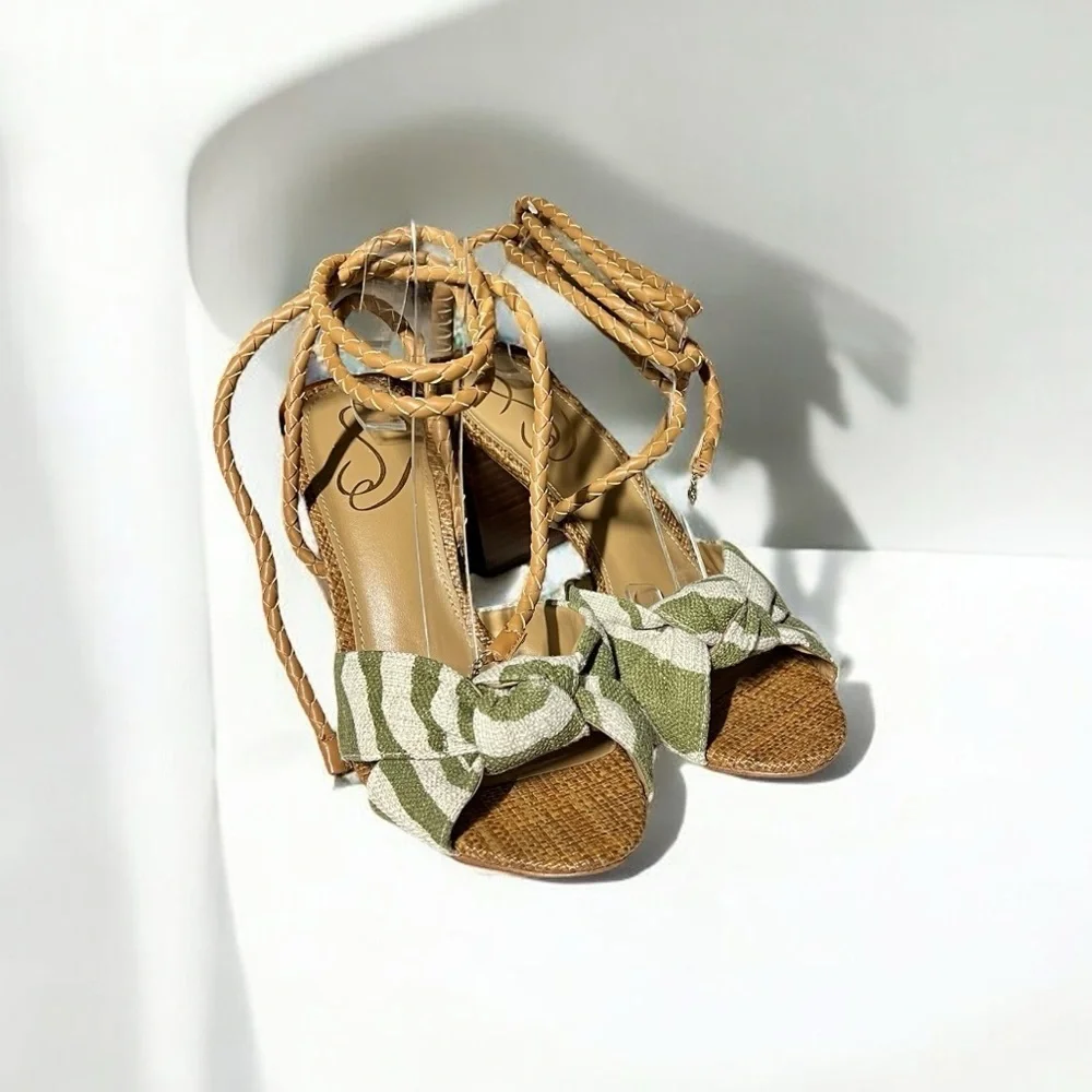 🌻NEW w/box SAM EDELMAN Bodhi Block Heel Sandals | Size 7 - Picture 8 of 15
